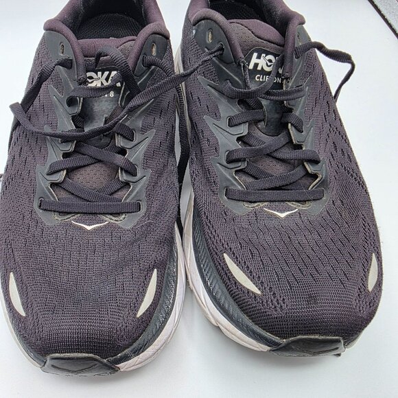 Hoka One One Clifton 8 Shoes Womans Size 9 B Black Athletic Shoes Running Walk - Picture 10 of 13